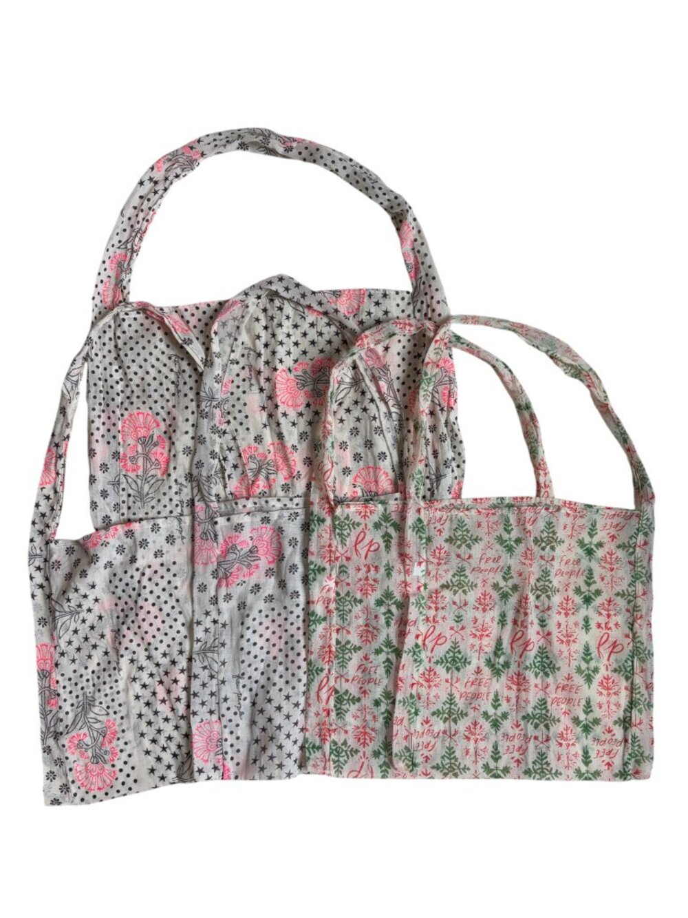 Free People Reusable Gauze Shopping Tote Bags - Lot of 5